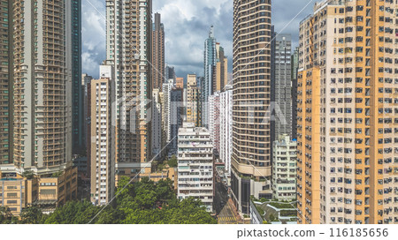 July 1 2024 a Kennedy Town Neighborhood in Hong Kong 116185656