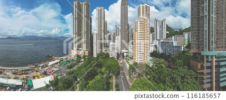 July 1 2024 a Kennedy Town Neighborhood in Hong Kong 116185657