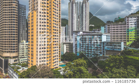 July 1 2024 Sai Wan Public Housing Estate in Hong Kong 116185736