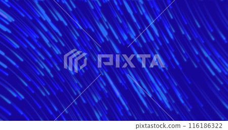 Blue background featuring diagonal white lines creating sense of motion 116186322