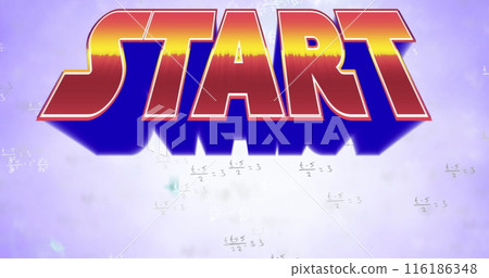 Bold START text overlaying mathematical equations, capturing attention 116186348