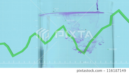 Image of school caucasian female networks rotating over blue background 116187149
