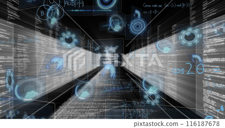 Image of data processing over computer servers Image of data processing over computer servers 116187678