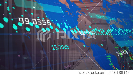 Image of data processing and round shape in... - Stock Illustration ...