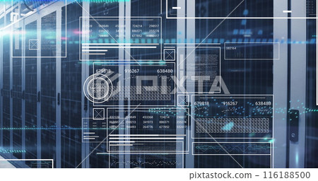 Image of data processing over computer servers 116188500