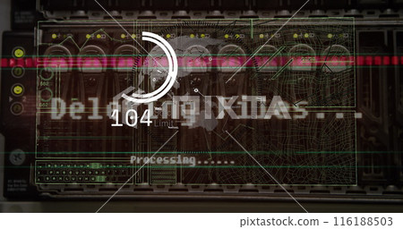 Image of data processing with connections over computer servers Image of data processing with connections over computer servers 116188503