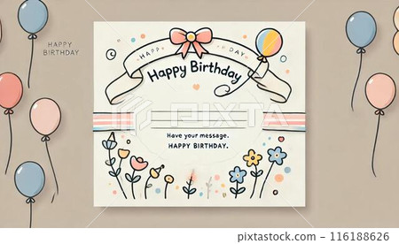 Birthday message card 116188626