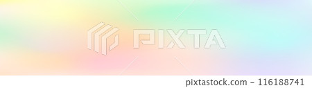 Abstract soft light gradient background in pastel rainbow color. Iridescent blur holographic banner 116188741