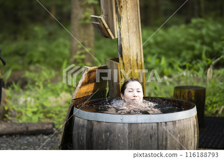Woman enjoying a bath 116188793