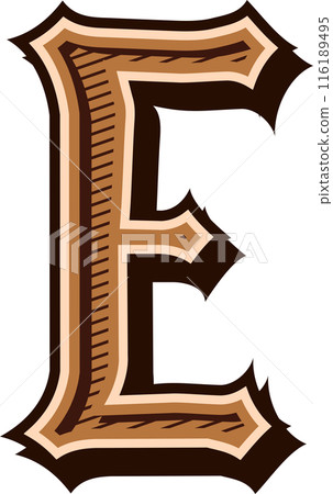 alphabet western letters vintage engrave design 116189495