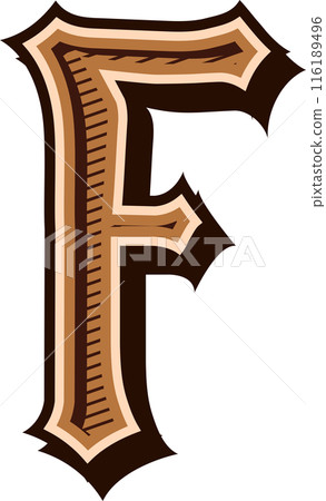 alphabet western letters vintage engrave design 116189496