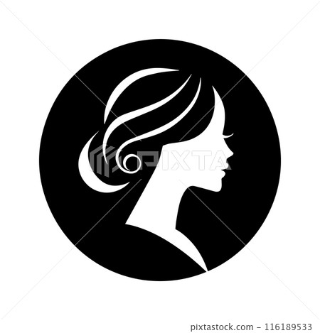 Illustration of a beautiful woman's profile Illustration of a beautiful woman's profile 116189533
