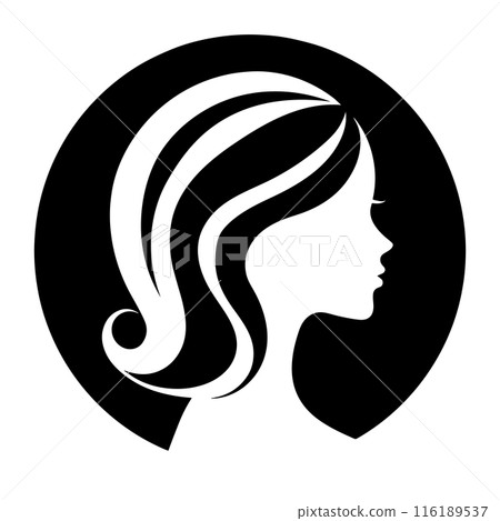 Flat female profile icon (for SNS and beauty) 116189537