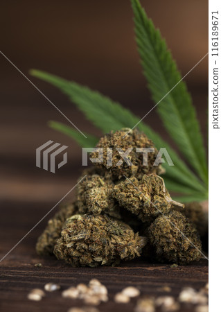Cannabis and marijuana buds, weed cbd Cannabis and marijuana buds, weed cbd 116189671