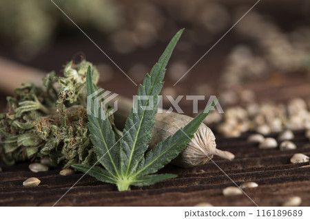 Blunt, Cbd,  Marijuana bud with cannabis 116189689