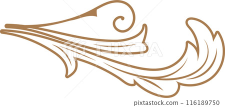 Vintage flourish baroque ornaments frame swirls and scrolls decorations retro design Vintage flourish baroque ornaments frame swirls and scrolls decorations retro design 116189750