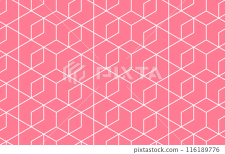 The geometric pattern with lines. Seamless vector background. White and pink texture. Graphic modern pattern. Simple lattice graphic design 116189776