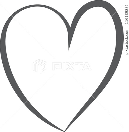 Set of heart shape hands drawn icons vector 116189885