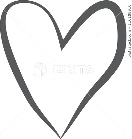 Set of heart shape hands drawn icons vector Set of heart shape hands drawn icons vector 116189910