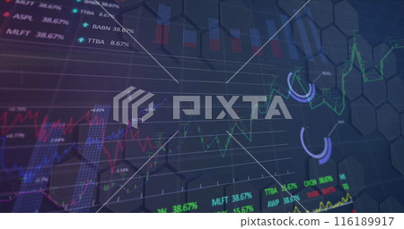 Image of data processing over dark background Image of data processing over dark background 116189917