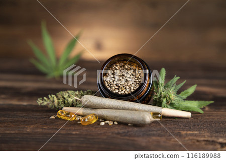 Blunt, Cbd,  Marijuana bud with cannabis 116189988