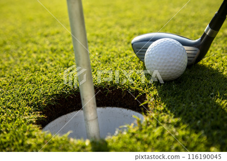Sport and lifestyle, golf player playing in a golf club 116190045