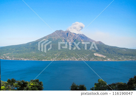 Sakurajima as seen from the observation deck at Shiroyama Park 116190047
