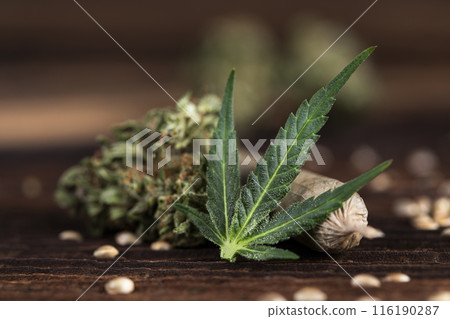 Blunt, Cbd,  Marijuana bud with cannabis 116190287