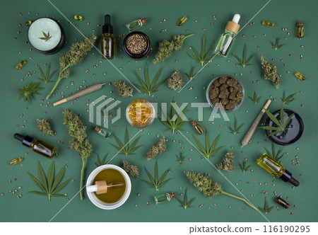 Marijuana and cannabis buds, cbd concept Marijuana and cannabis buds, cbd concept 116190295