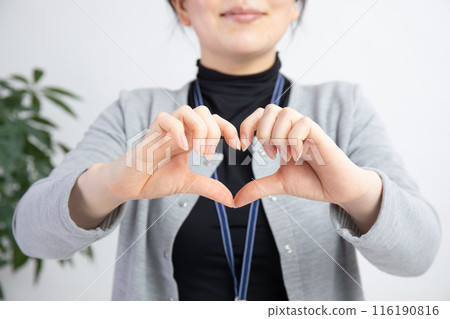 A woman with beautiful hands working A woman with beautiful hands working 116190816