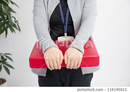 A woman with beautiful hands working 116190821
