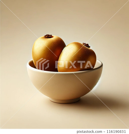 Kiwi fruit in a white bowl 116190831