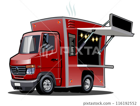 Cartoon food truck template 116192552