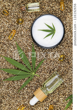 Medical marijuana, Oil cbd, cannabis and hemp leaves Medical marijuana, Oil cbd, cannabis and hemp leaves 116192656