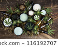 Cannabis cosmetics oil and medical marijuana 116192707