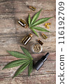 Cannabis extract oil in a small bottle, Marijuana 116192709