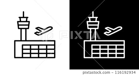 簡單的機場線圖標 簡單的機場線圖標 116192934