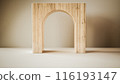 Wooden Arch 3D Rendering 116193147