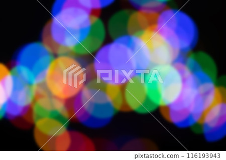 Blurred Colorful Christmas neon light bokeh abstract background Blurred Colorful Christmas neon light bokeh abstract background 116193943