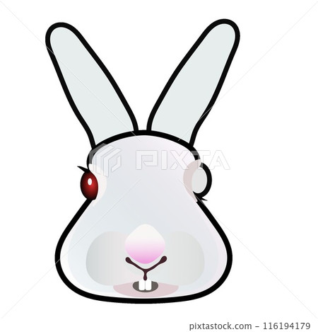 Rabbit face illustration 116194179