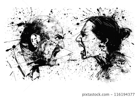 Ink splatter argument concept art 116194377
