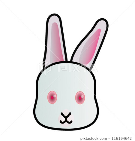 Rabbit face illustration 116194642