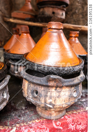 Old Moroccan Tajine, Traditional Morocco Ceramic Tableware, Arabic Marqa, Moroccan Tagine Food 116195138