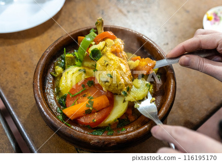 Moroccan Tajine Meat Stew, Traditional Morocco Tagine, Arabic Marqa, Moroccan Lamb Tagine 116195170