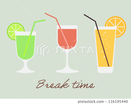 Illustration set of juice 116195440