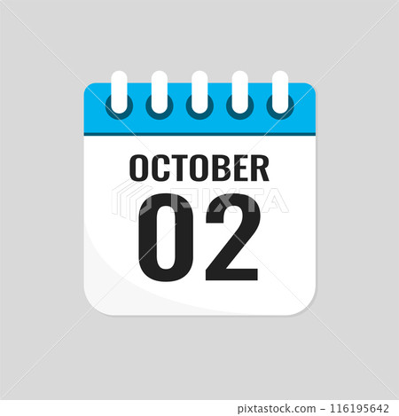Icon page calendar day - 2 October 116195642