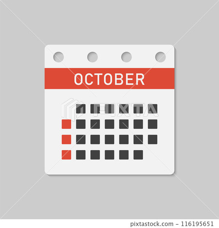 Vector template icon page calendar month September 116195651