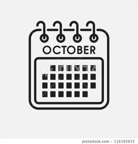 Vector template icon page calendar month September 116195655