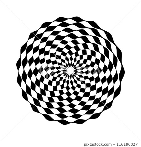 Whirl Movement Illusion. Abstract Circle Op Art Design. Whirl Movement Illusion. Abstract Circle Op Art Design. 116196027