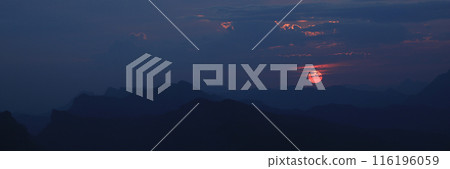 Sunrise scene seen from Niesen Kulm, Switzerland. 116196059